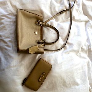 Gold Coach Handbag